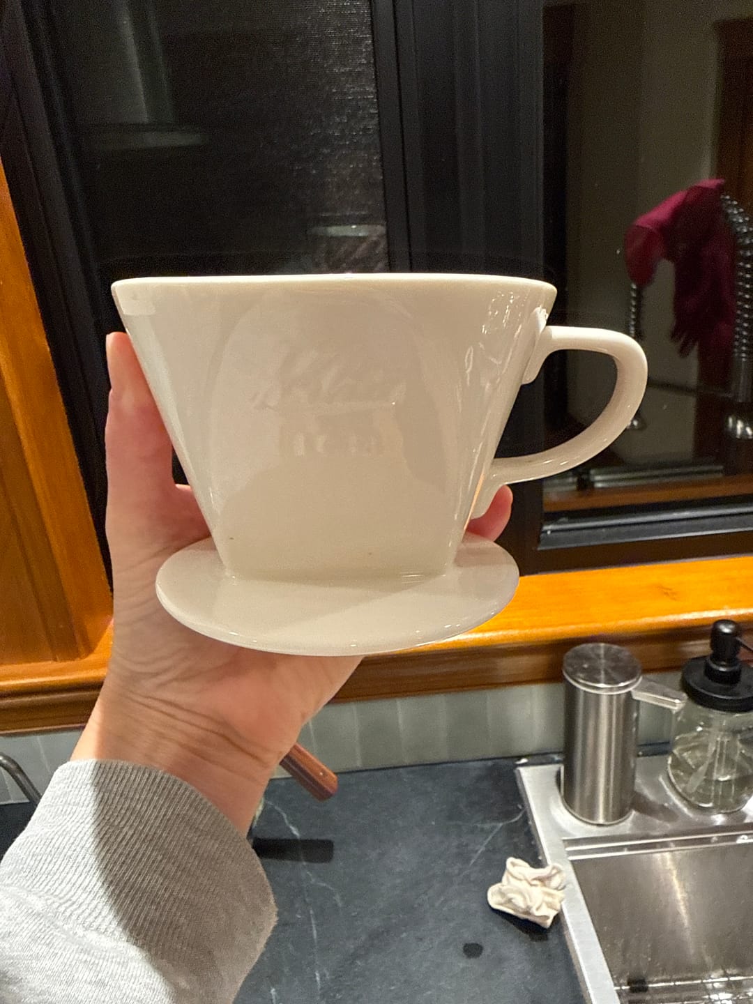 Customer photo review of Kalita Style 102 Ceramic Coffee Dripper - White