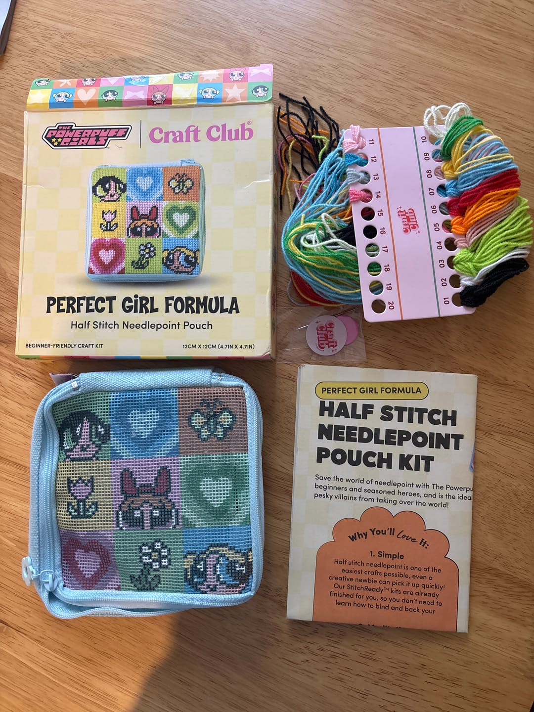 Customer photo review of PERFECT GIRL FORMULA - Needlepoint Pouch Kit