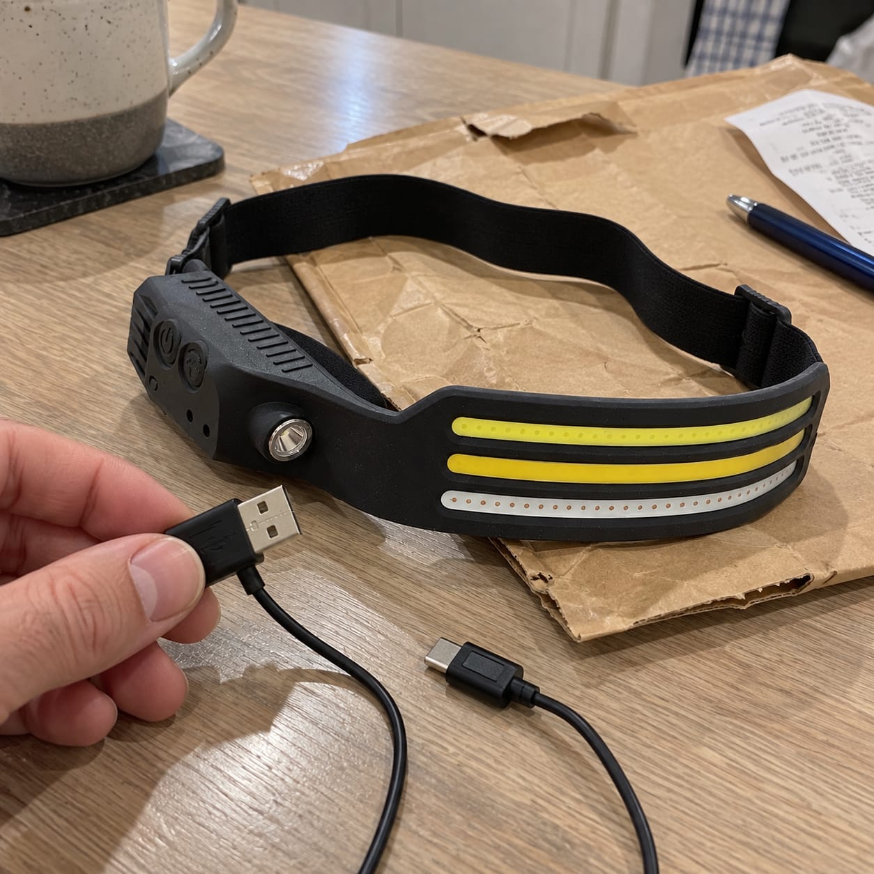 Customer photo review of LeuchtPro LED-Stirnlampe mit Akku, Sensor und 3 Lichtfarben
