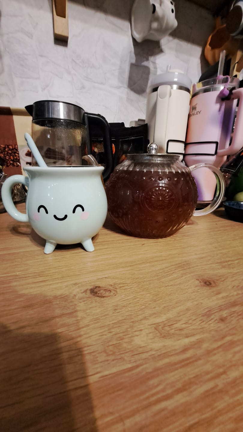 Customer photo review of Hexenkessel-Tasse in Mintgrün mit Zauberstab-Rührer