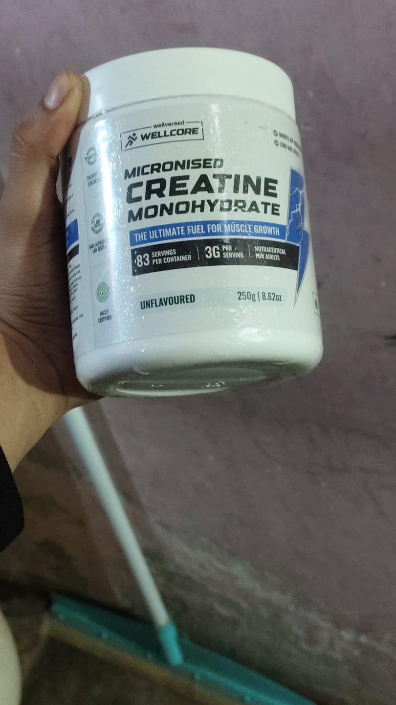 Customer photo review of Wellcore - Micronised Creatine Monohydrate (250g, 83 Servings)