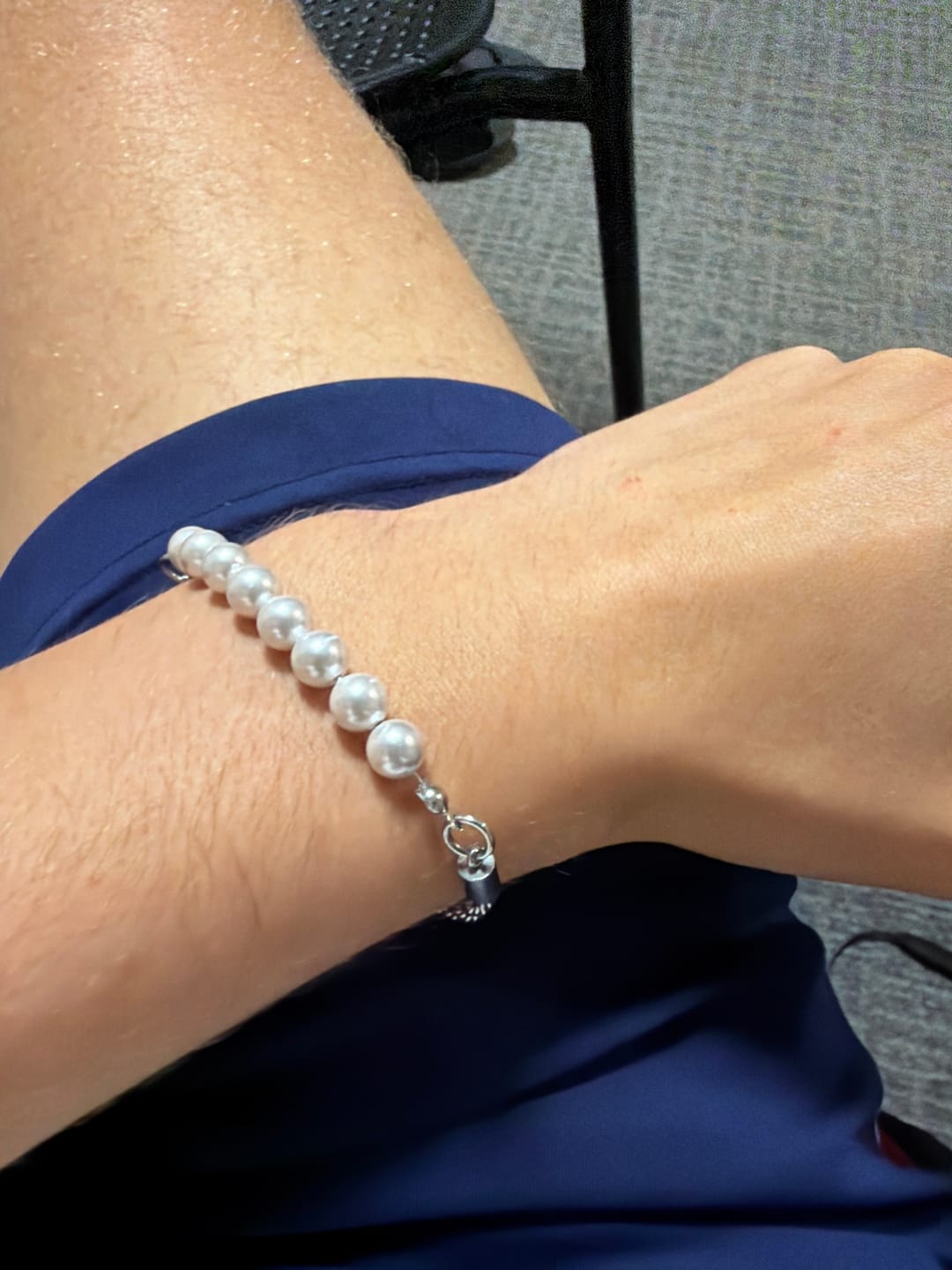 Customer photo review of Shell Pearl x Rope Bracelet