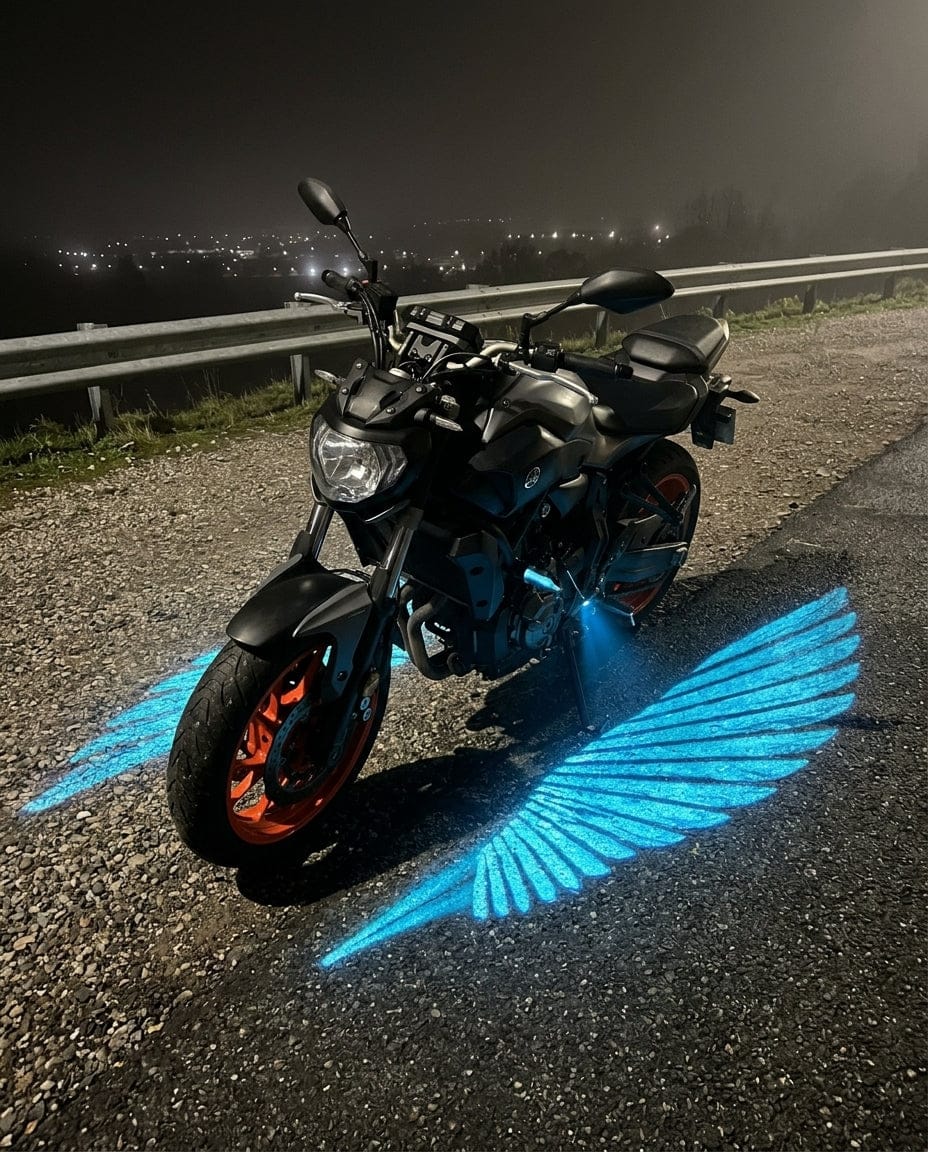 Customer photo review of Angel Wing Light Projectors for Motorcycles