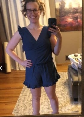Customer photo review of Built-in Bra Swim Romper