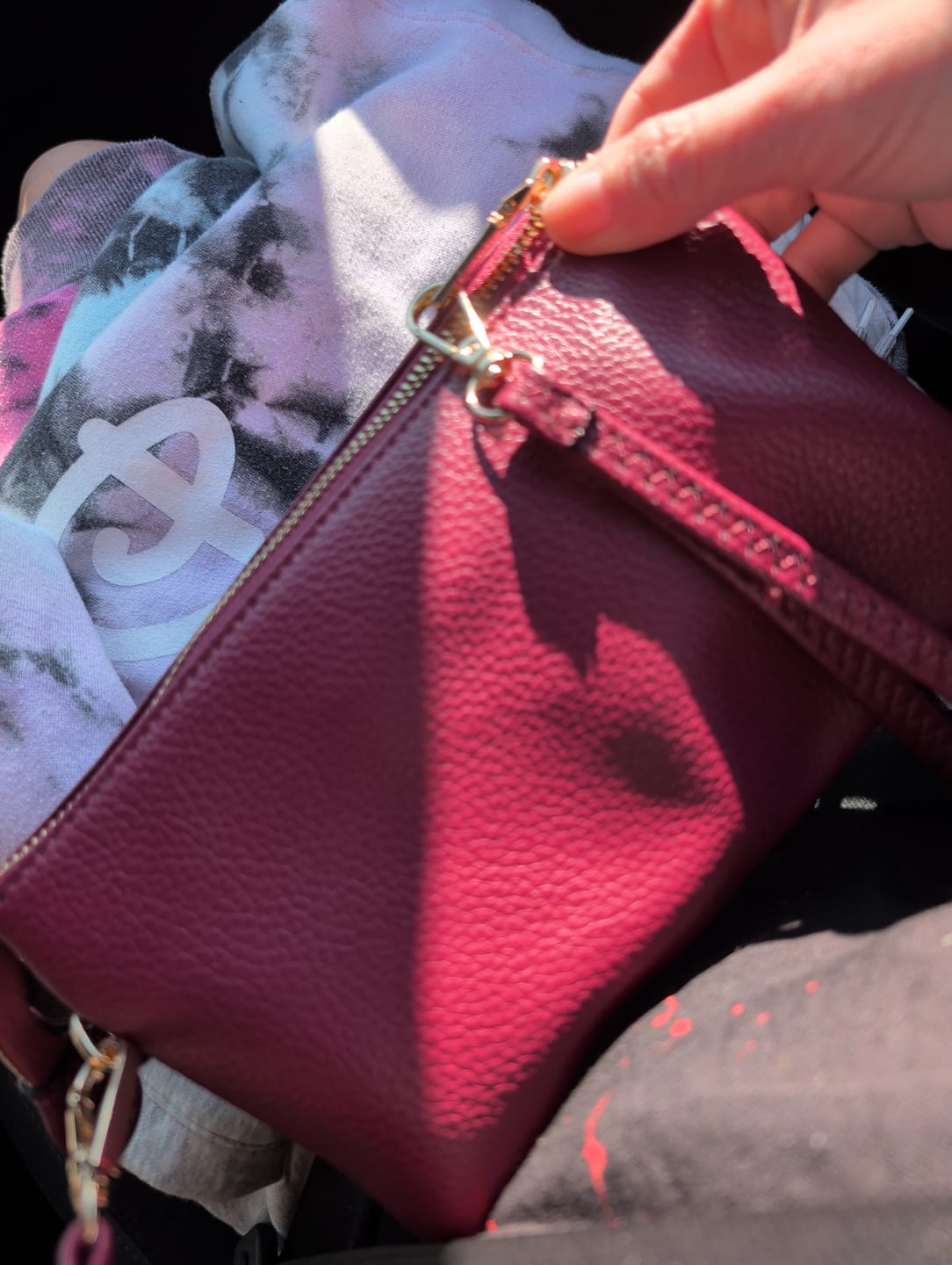 Customer photo review of Izzy Vegan Textured Crossbody