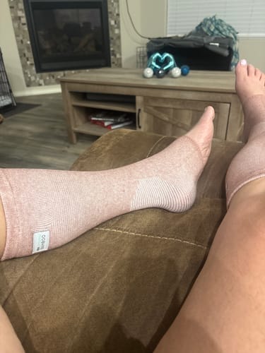 Customer photo review of Meias de bambu premium anti-fadiga