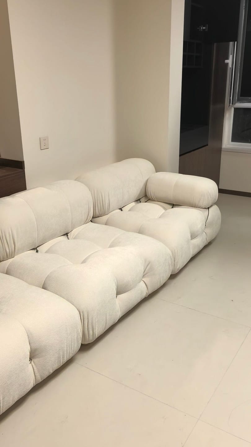 Customer photo review of Hiksnra 3 Piece Sectional Sofa | Compression Sofa in Box
