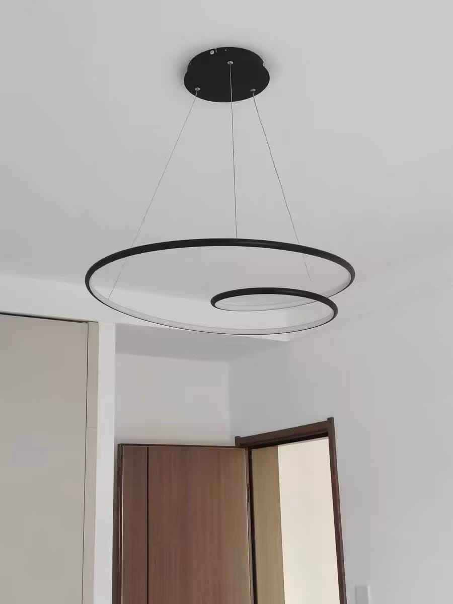 Customer photo review of Nested Ring Chandelier, Aluminium and Acrylic, Integrated LED