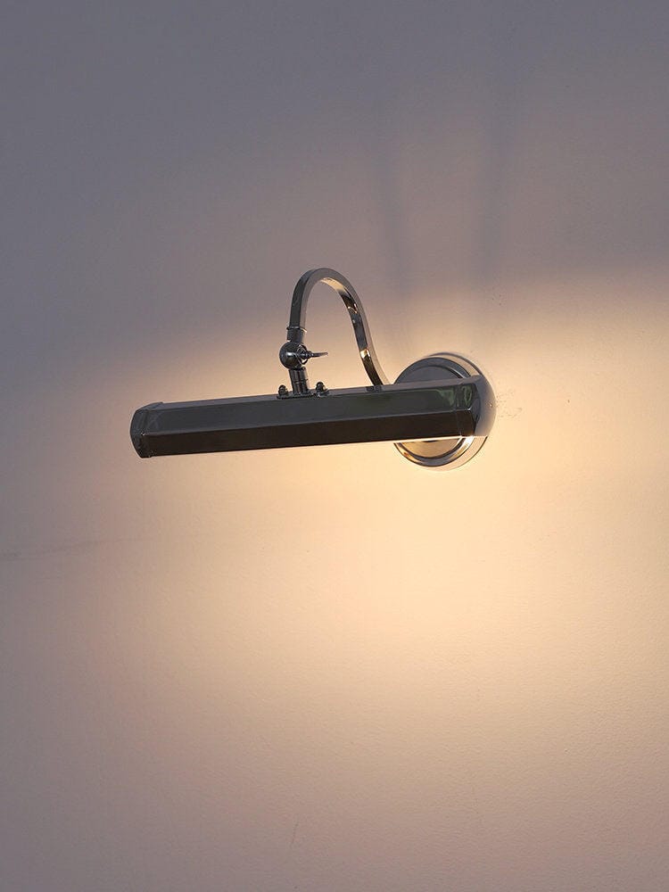 Customer photo review of Adjustable Wall Light, Metal Wall Sconce, Chrome or Gold