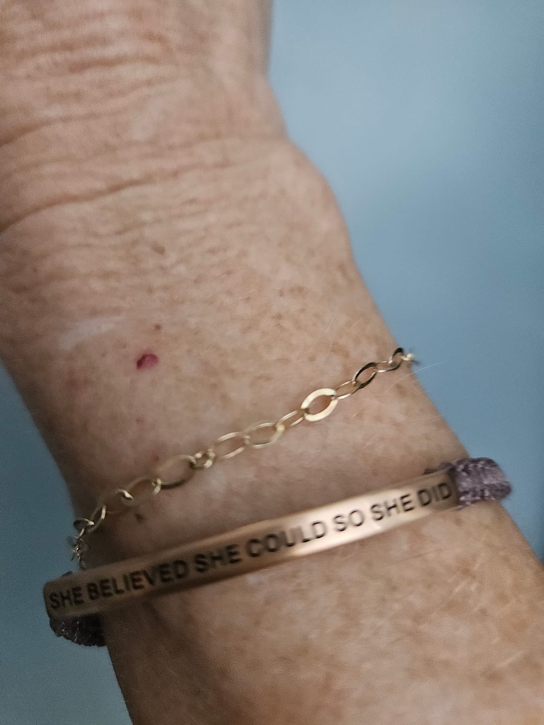 Customer photo review of SHE BELIEVED SHE COULD SO SHE DID - ROPE BRACELET