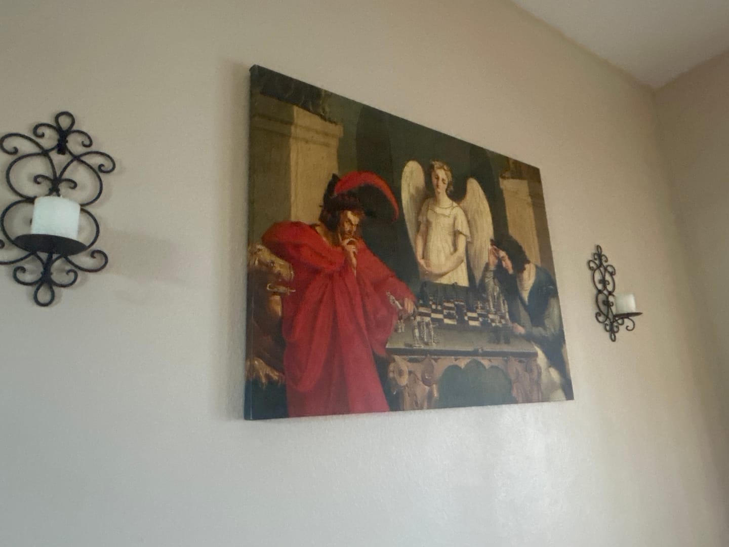 Customer photo review of Faust And Mephistopheles Playing Chess