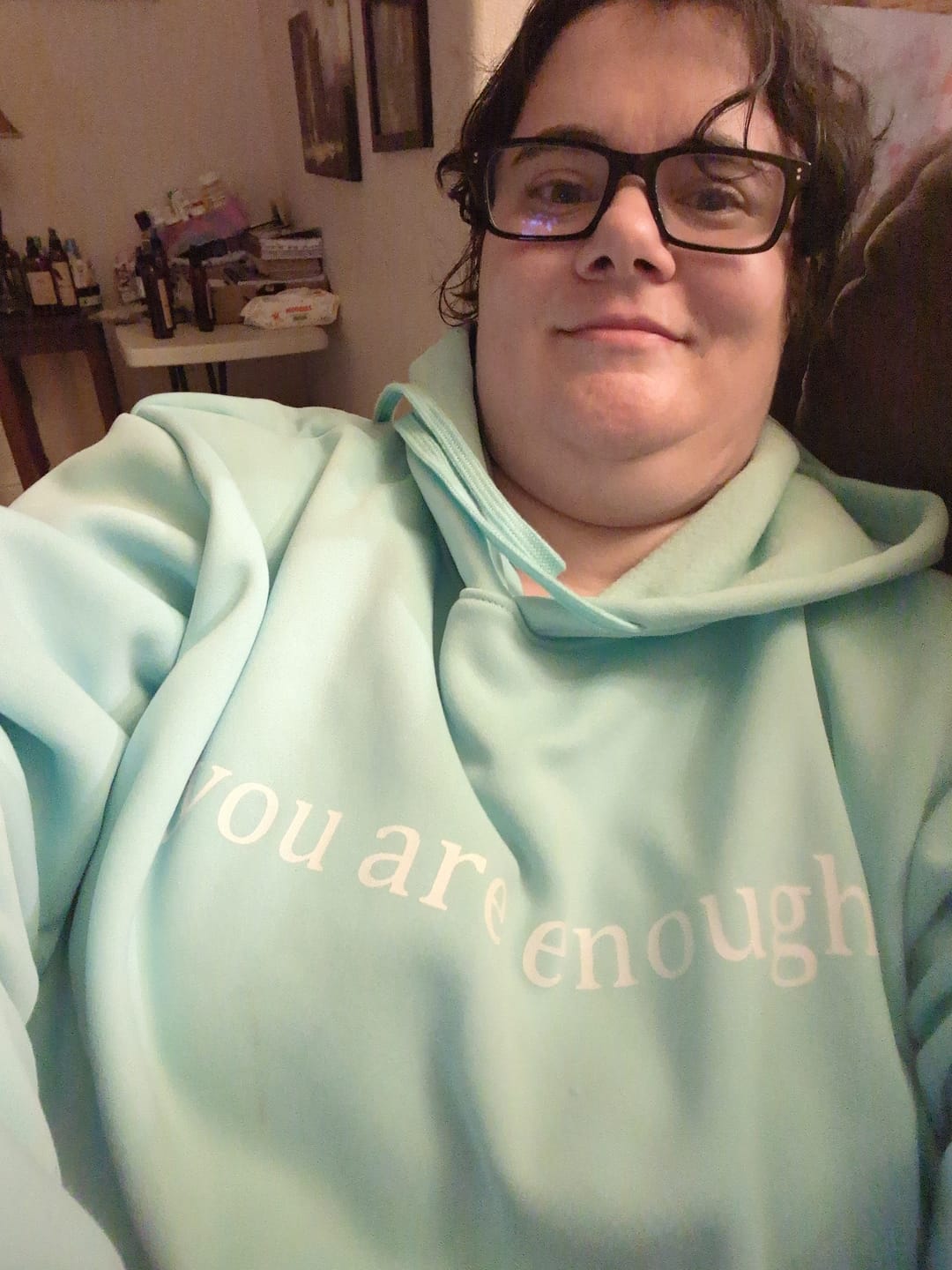 Customer photo review of The Original 'Dear Person Behind Me' Hoodie
