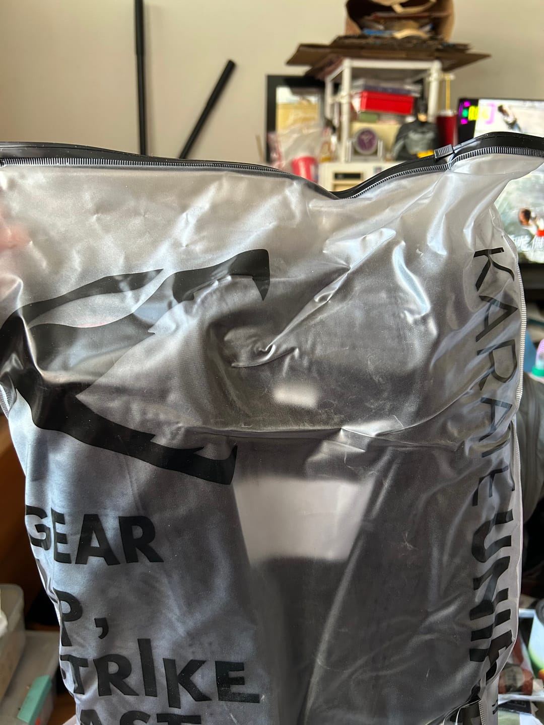 Customer photo review of 14 oz. Alpha Custom Black Heavy Weight Karate GI