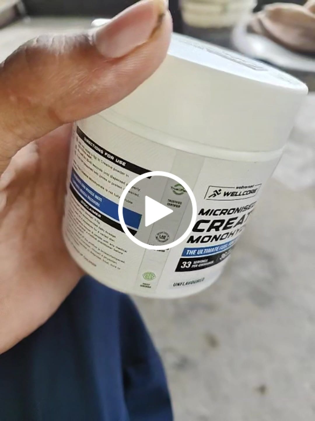Customer video review of Wellcore - Micronised Creatine Monohydrate (100g, 33 Servings)