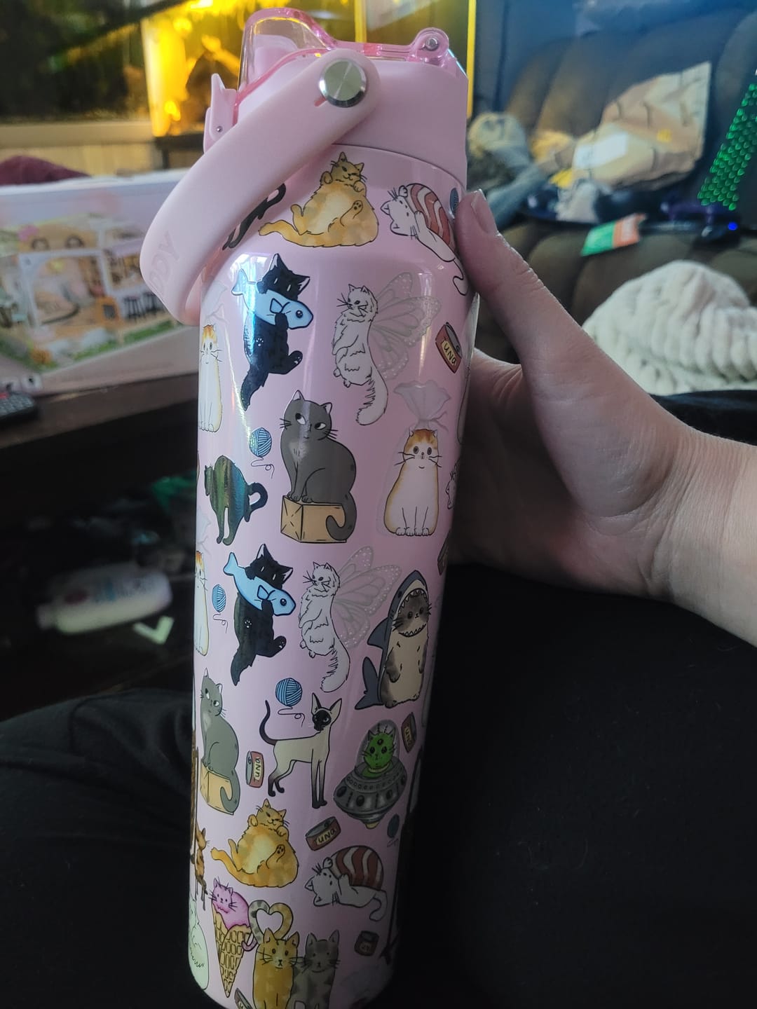Customer photo review of Bottle Buddy 32oz | Kitty Chaos