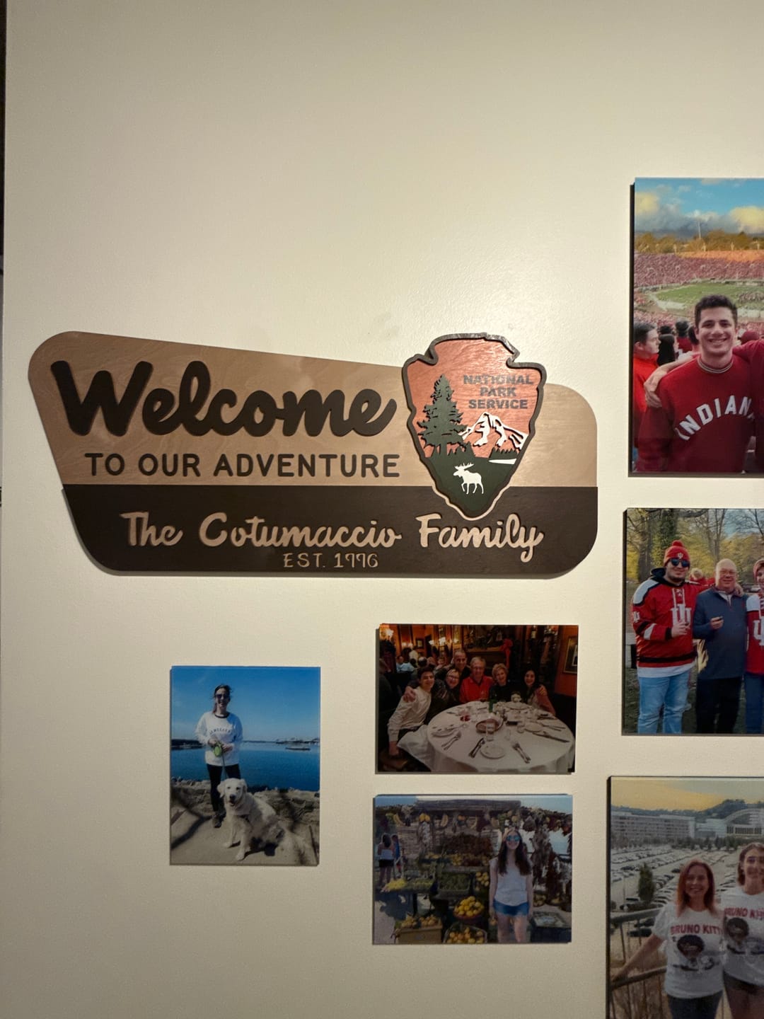Customer photo review of 3D National Park Service Family Name Welcome Sign (Moose Design)