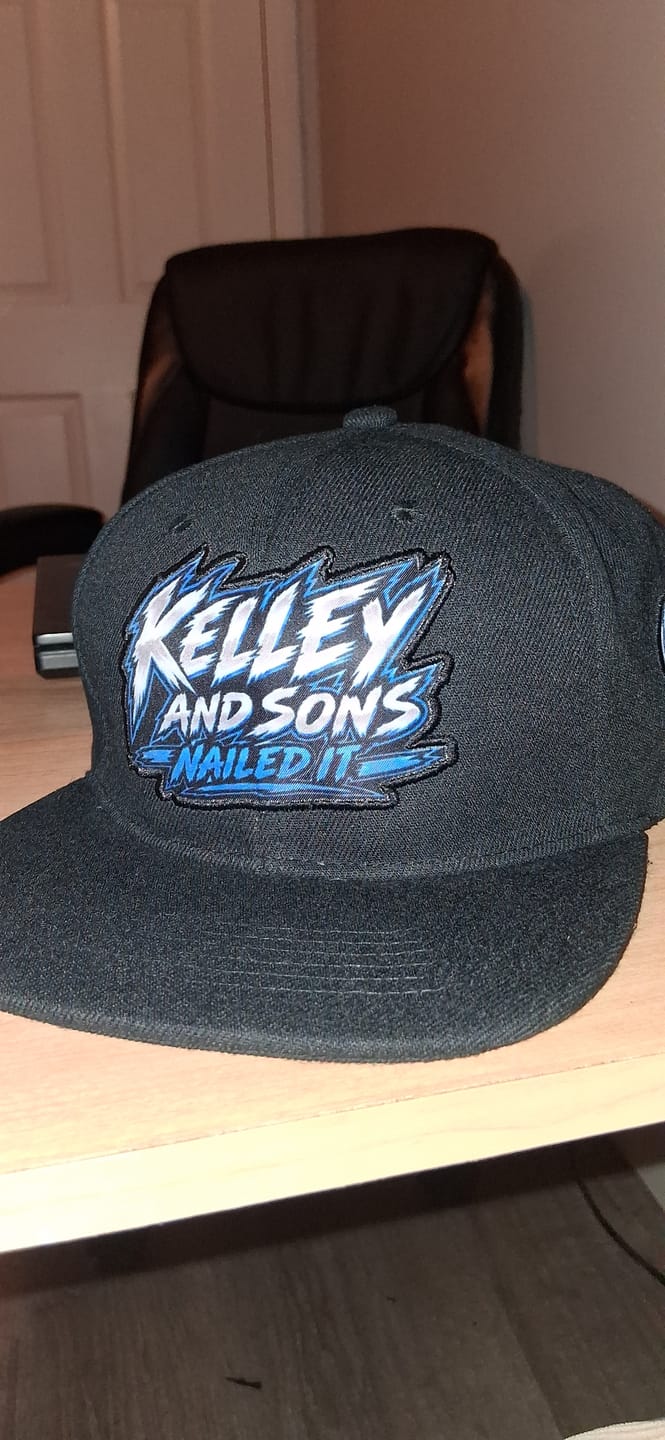 Customer photo review of Custom Black Black-White 3D Puff Embroidery Flat Embroidery Casual Sport Baseball Cap