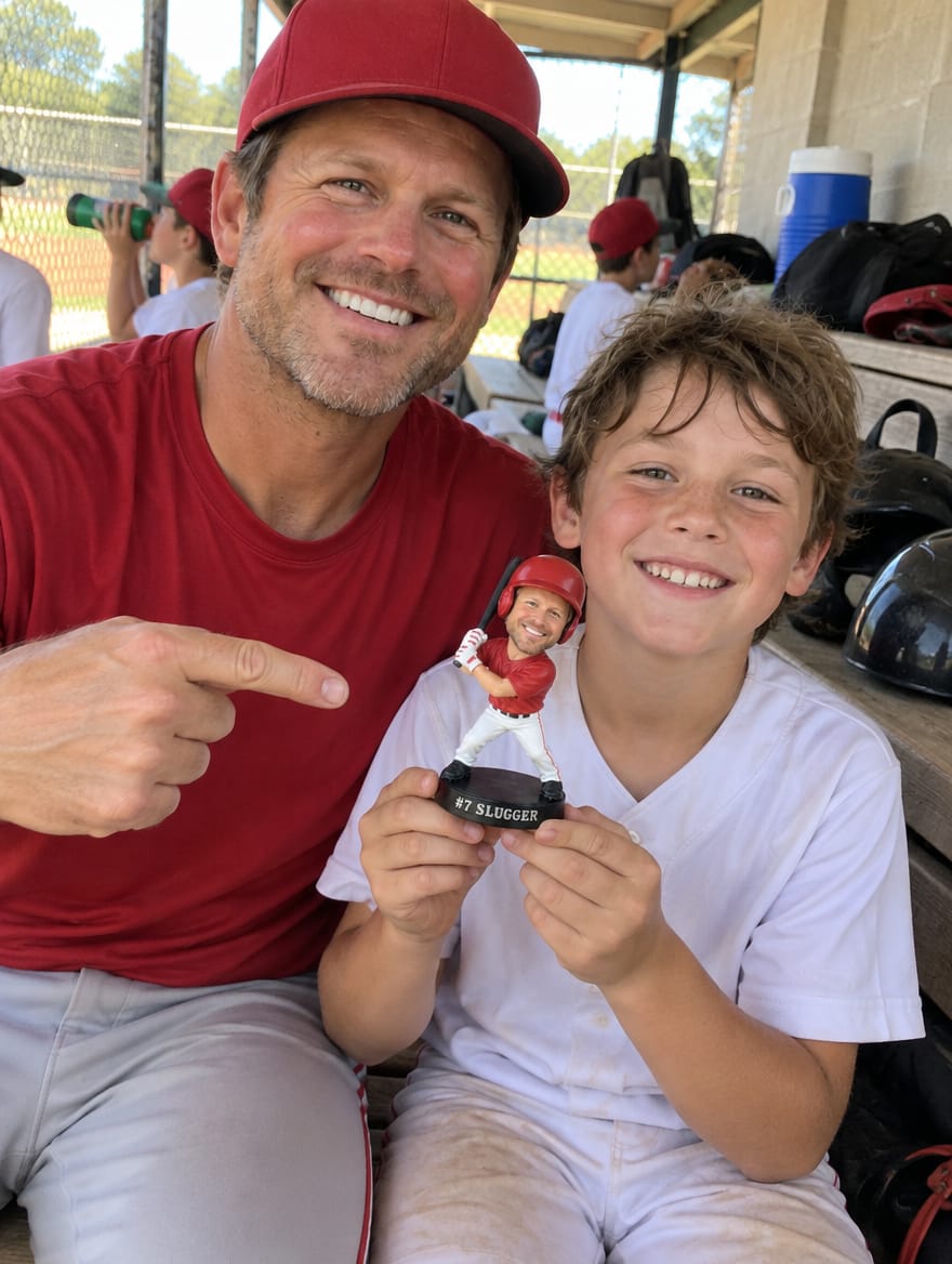 Customer photo review of Custom Baseball Batter Figurine & Gifts from Photo