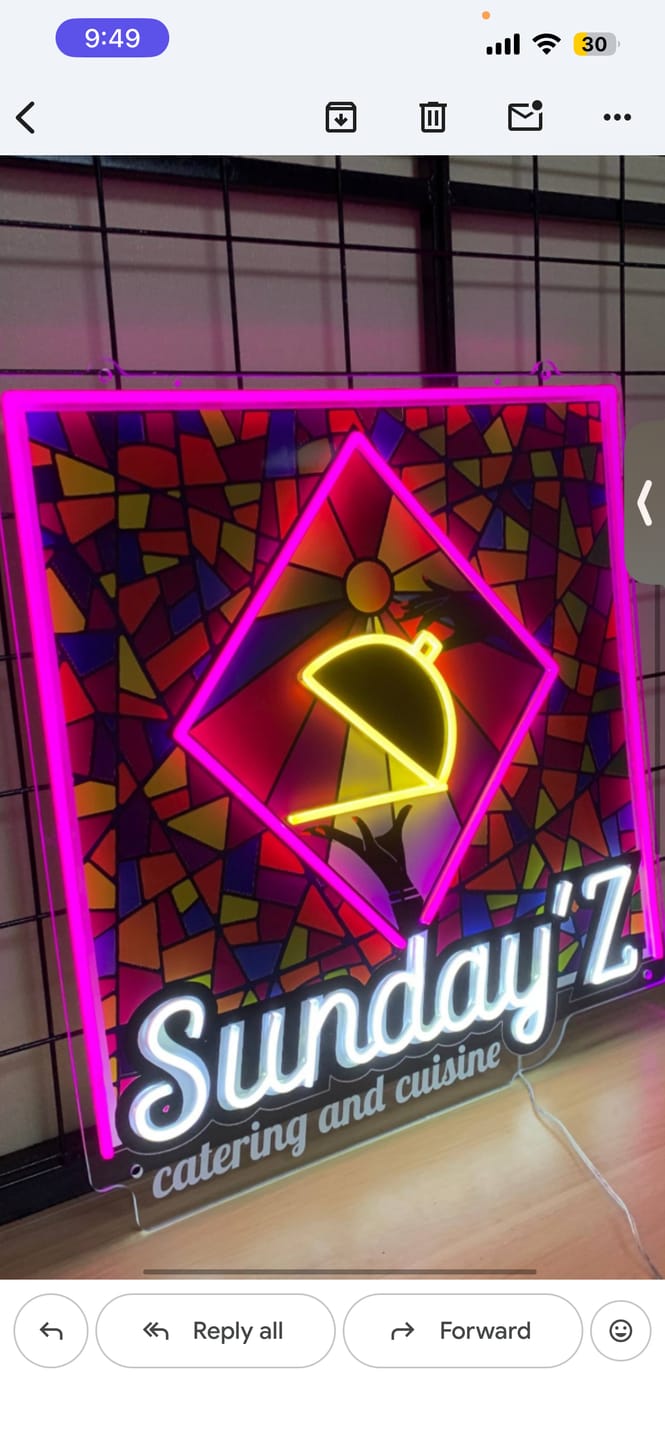 Customer photo review of Sunday'Z | LED Neon Sign