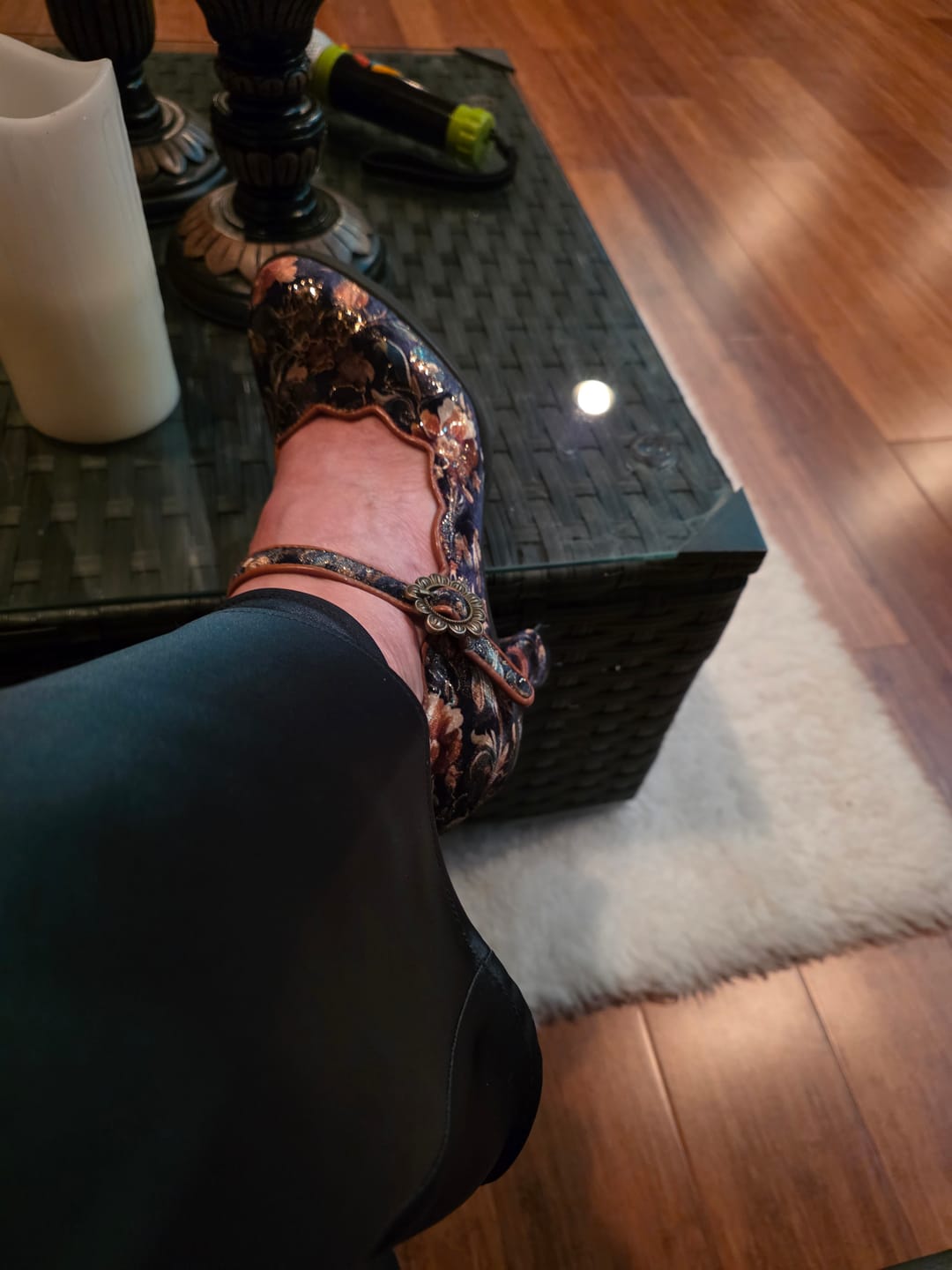 Customer photo review of Retro Handmade Embroidered Pumps