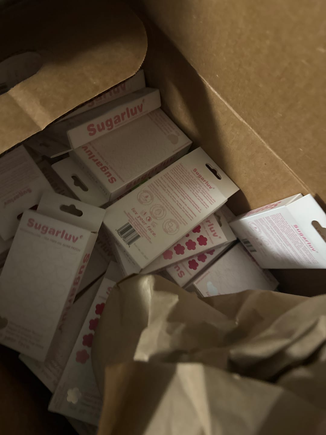 Customer photo review of Sugarluv Hydrocolloid Acne Patches Mix (55 Pcs Lot)