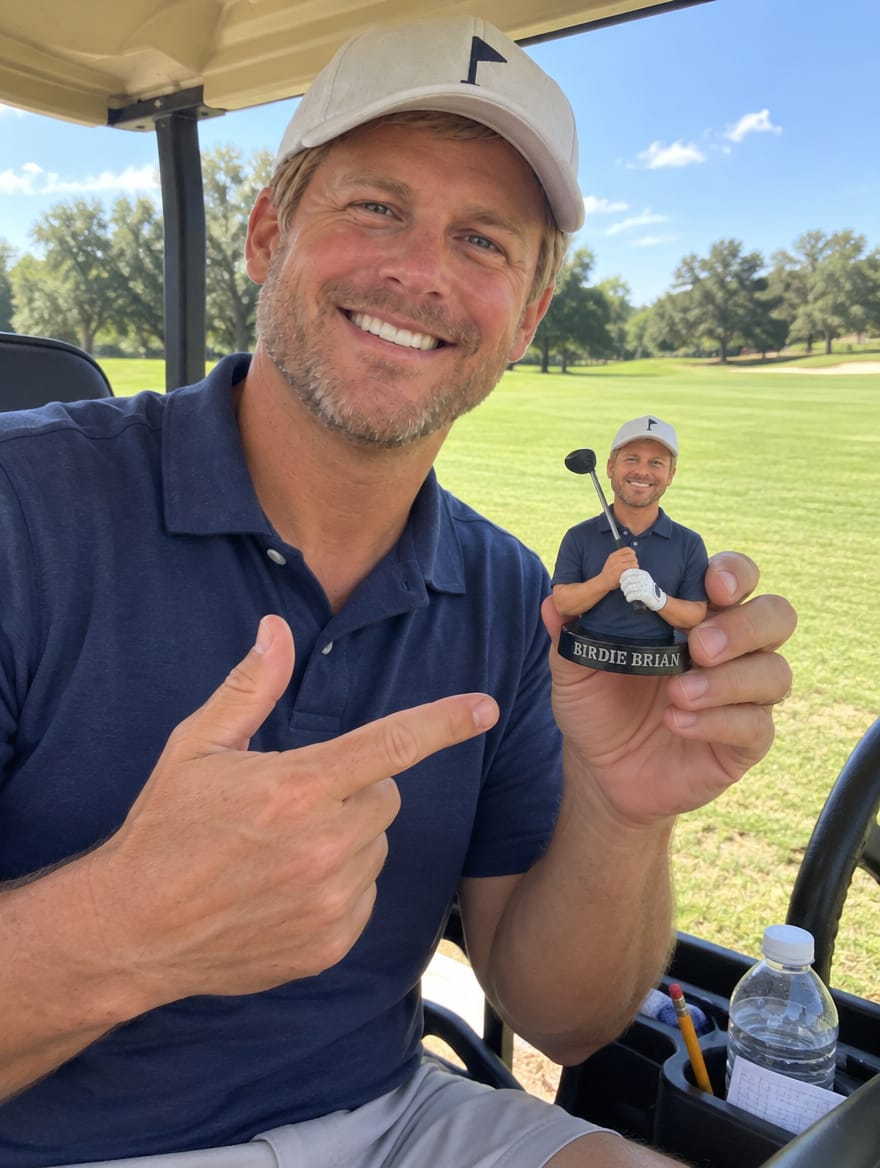 Customer photo review of Custom Golfer Figurine & Gifts from Photo
