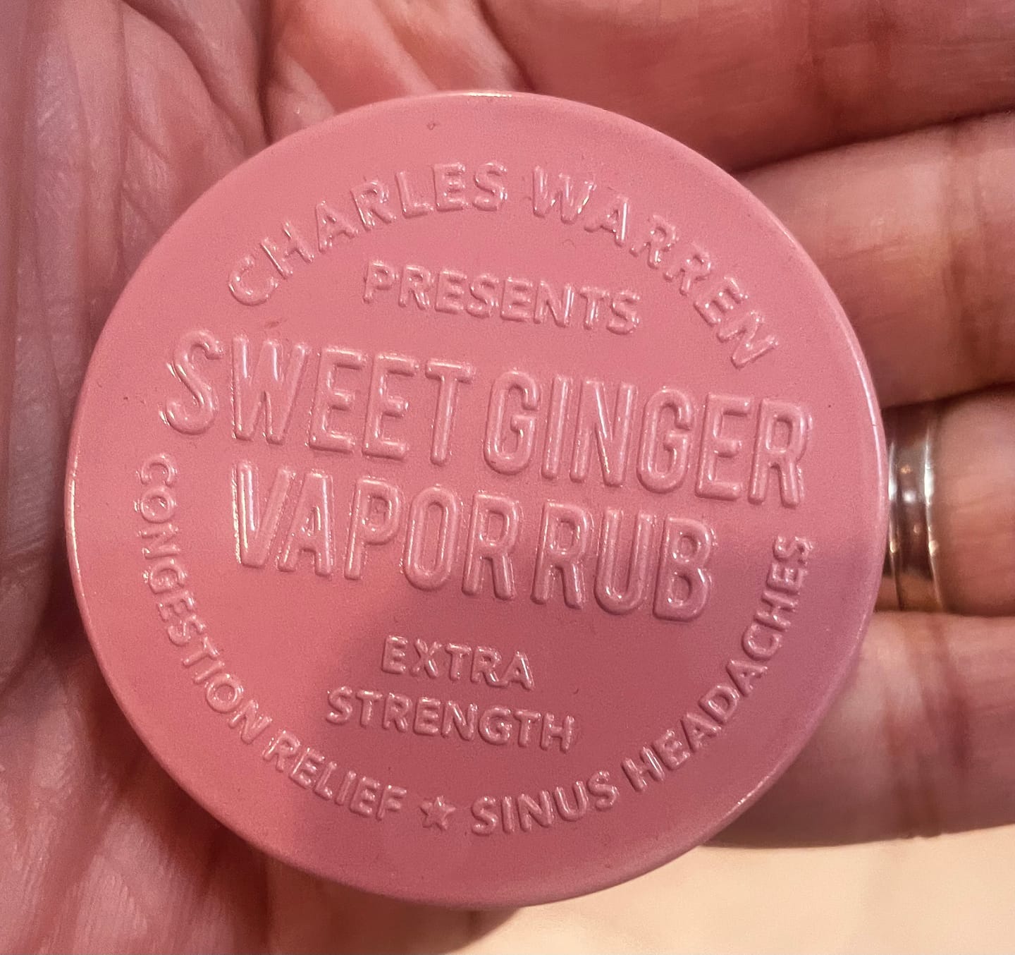 Customer photo review of Extra Strength Sweet Ginger Vapor Rub [Compact]