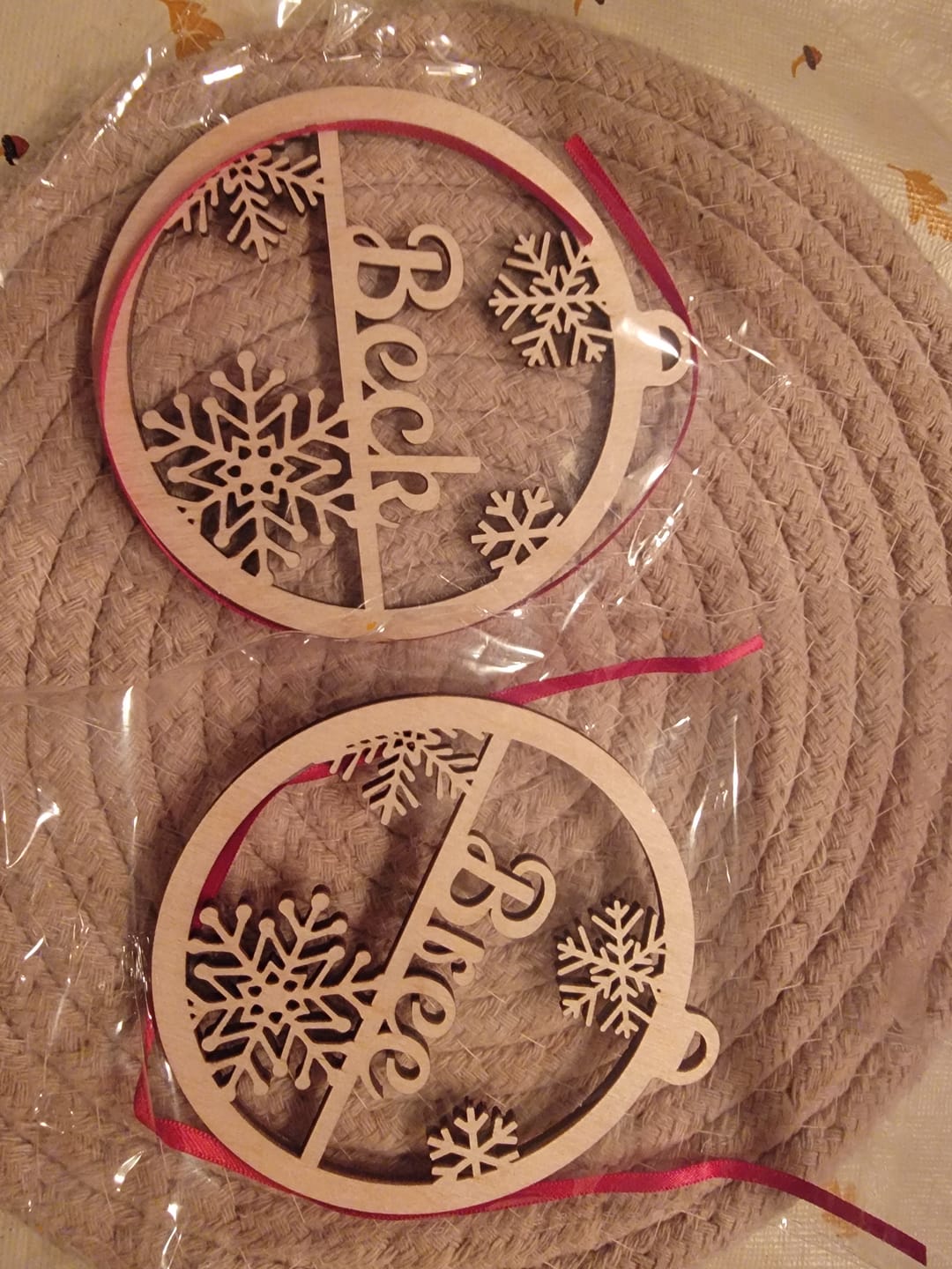Customer photo review of Personalized Christmas Ornaments