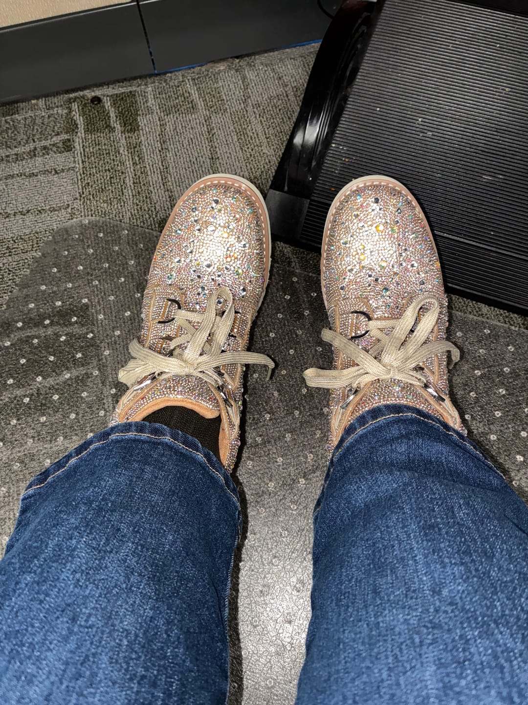 Customer photo review of Corky's Rhinestone Campfire Boots