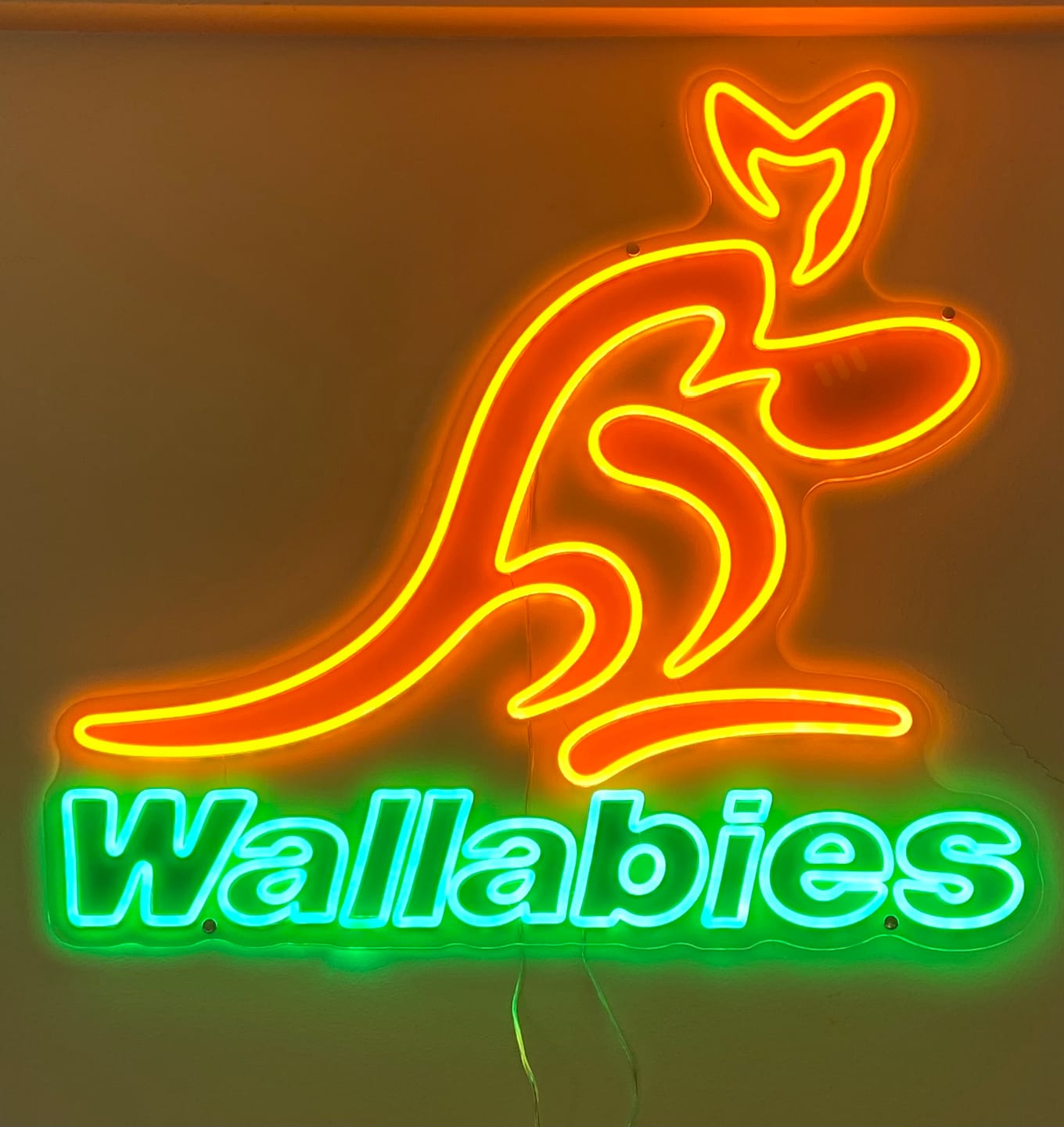 Customer photo review of Wallabies Australia Rugby LED Neon Sign