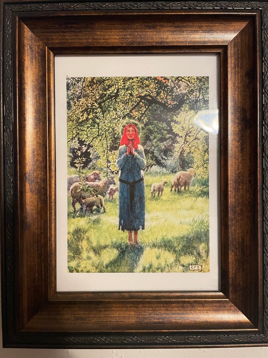 Customer photo review of St. Joan of Arc by Eleanor Fortesque Brickdale – Catholic Gift – Confirmation Gift