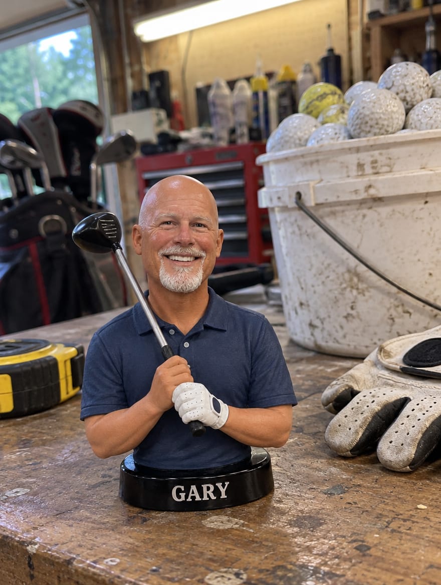 Customer photo review of Custom Golfer Figurine & Gifts from Photo