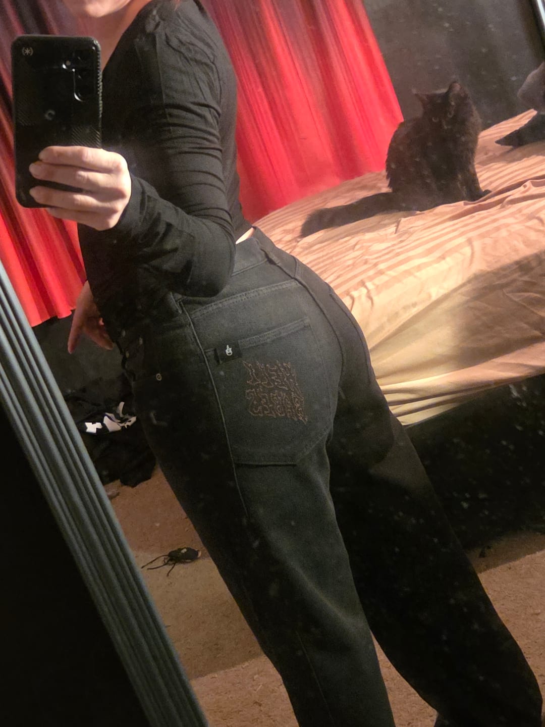 Customer photo review of Bad Habit Straight Leg Jean - Black