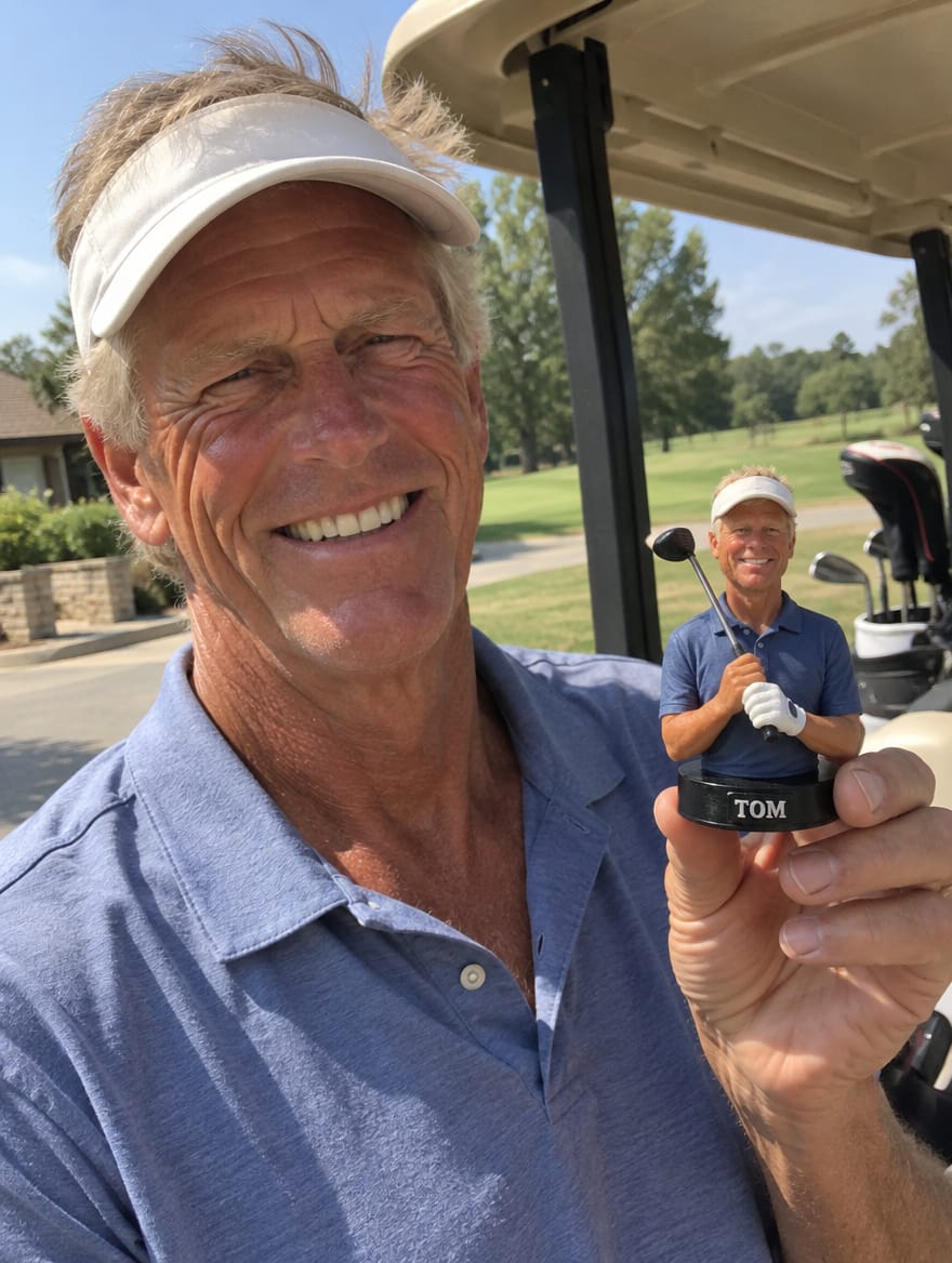 Customer photo review of Custom Golfer Figurine & Gifts from Photo