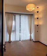 Customer photo review of Wood and Fabric Pendant Light