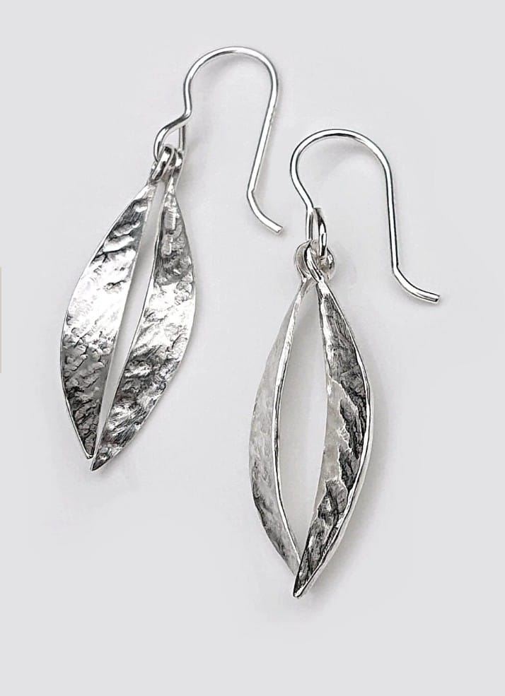 Customer photo review of Leaf | Sterling Silver Double Drop Earrings