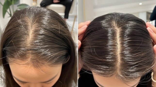 Customer photo review of Hair Growth Revive Serum
