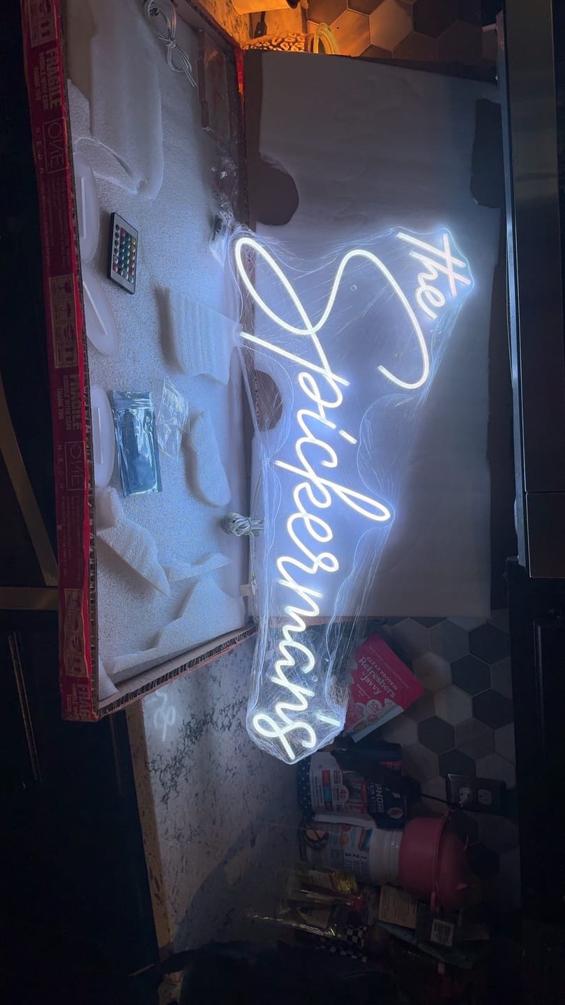 Customer photo review of THE SPICKERMAN'S | LED Neon Sign (RGB)