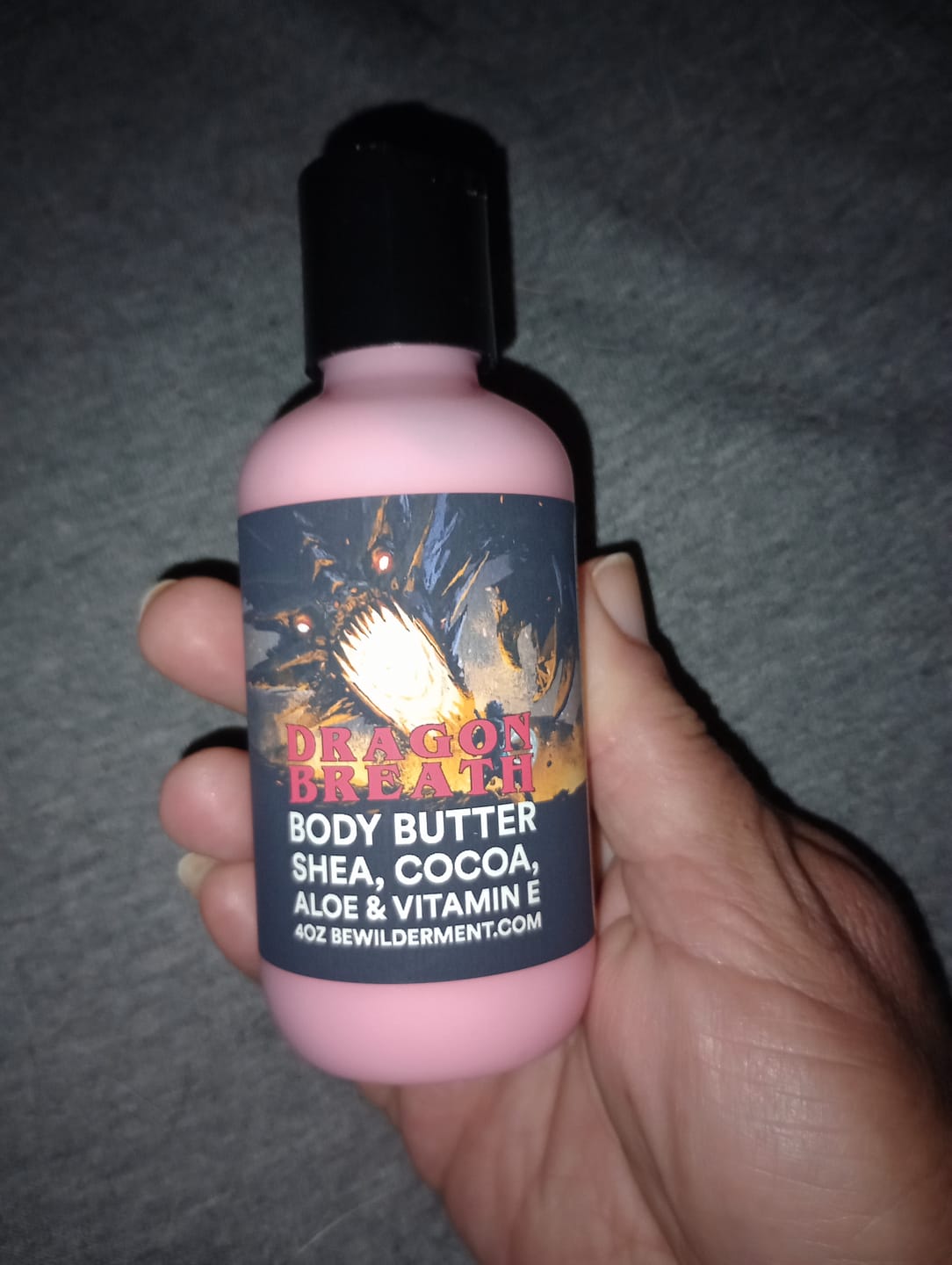 Customer photo review of Dragon's Breath Body Lotion