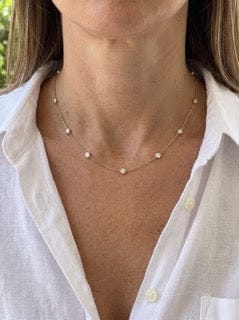 Customer photo review of Celyn Moissanite Necklace