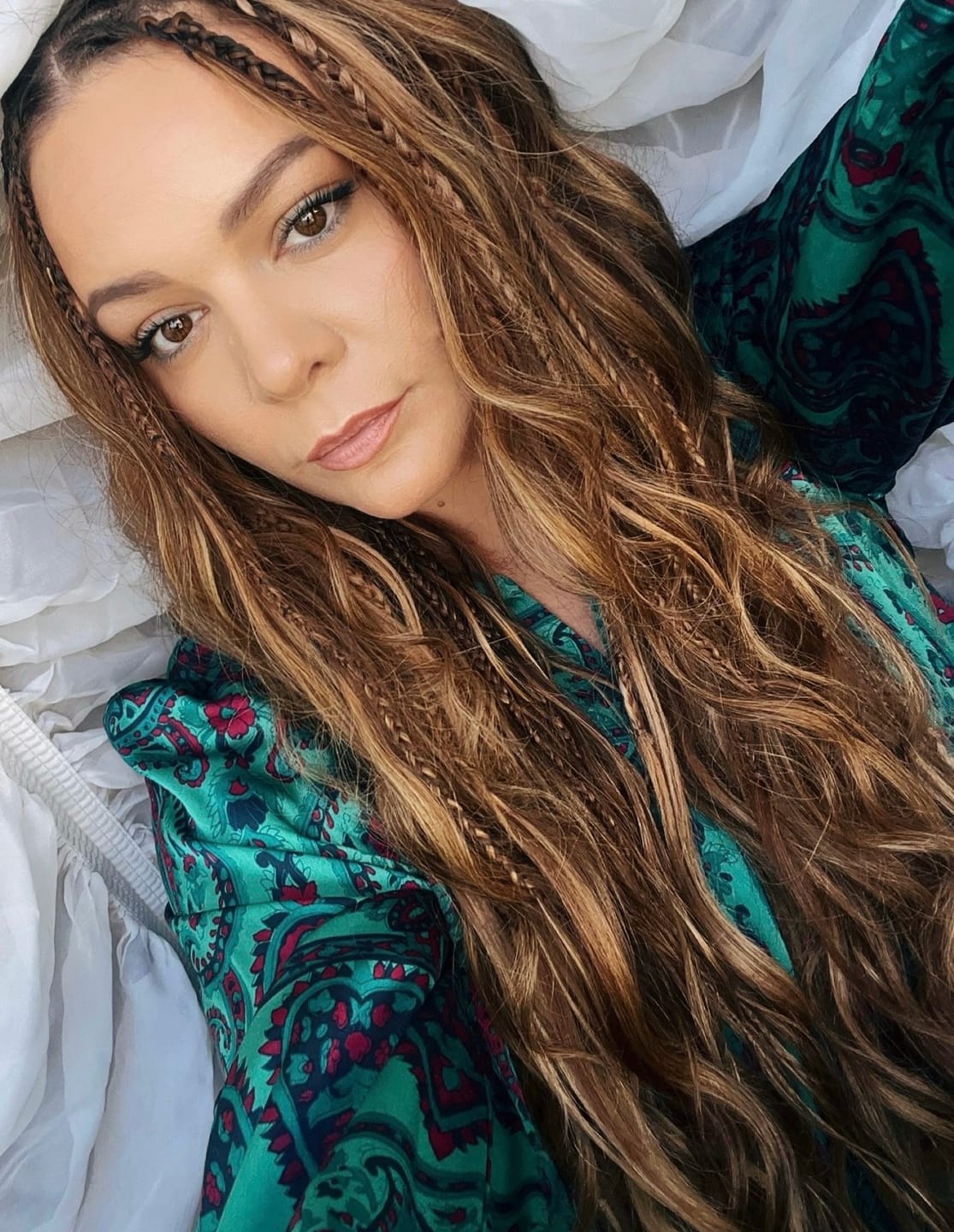 Customer photo review of #4/27/30 Mix Color Blend Body Wave Human Crochet Hair
