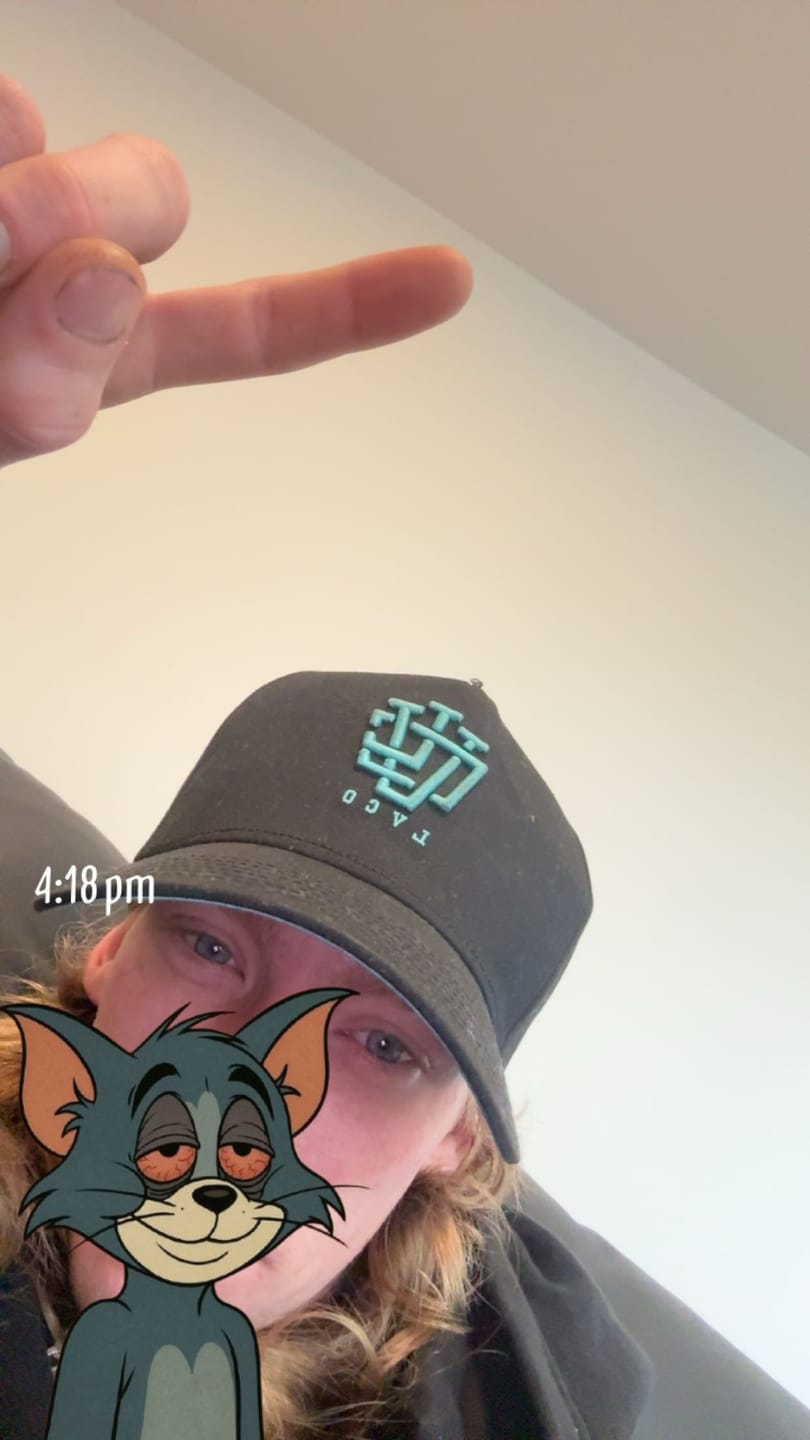 Customer photo review of Deep Fit LVCO Midnight Mint A-Frame Snapback