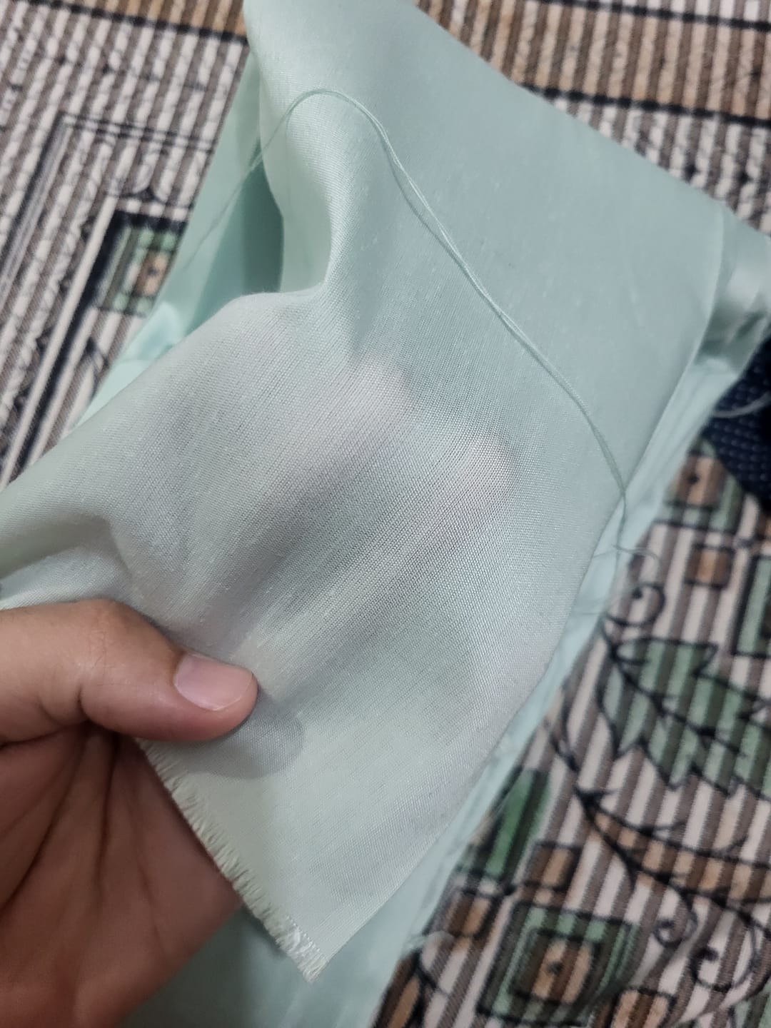 Customer photo review of Mint Resham Banarasi Silk Suit