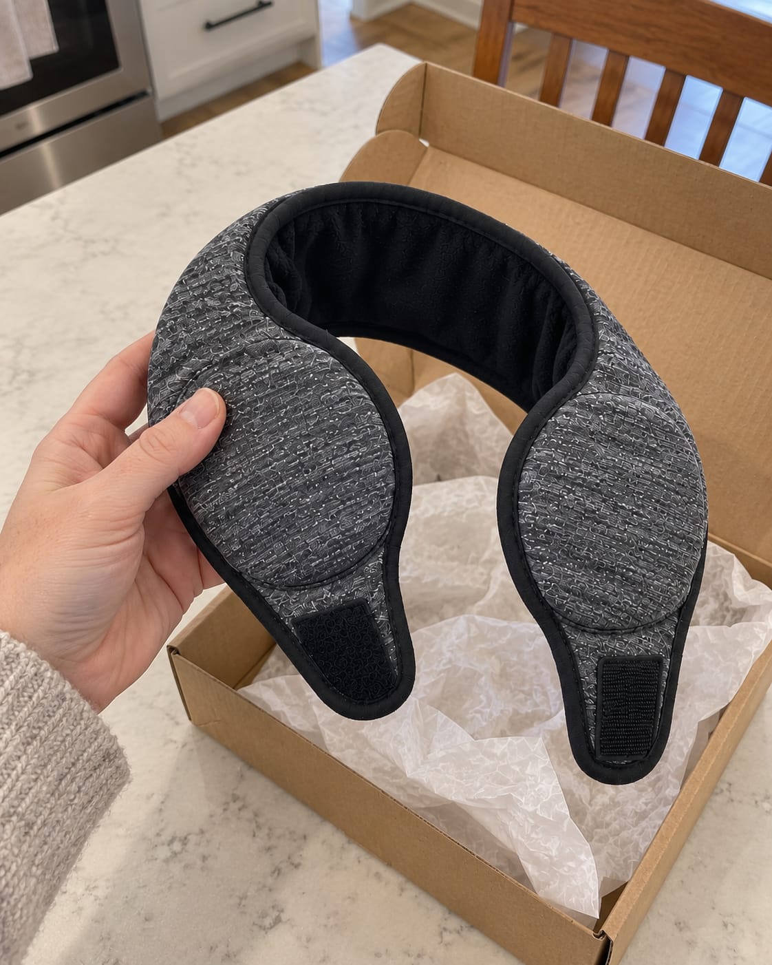 Customer photo review of Adjustable Cat Ear Muffs