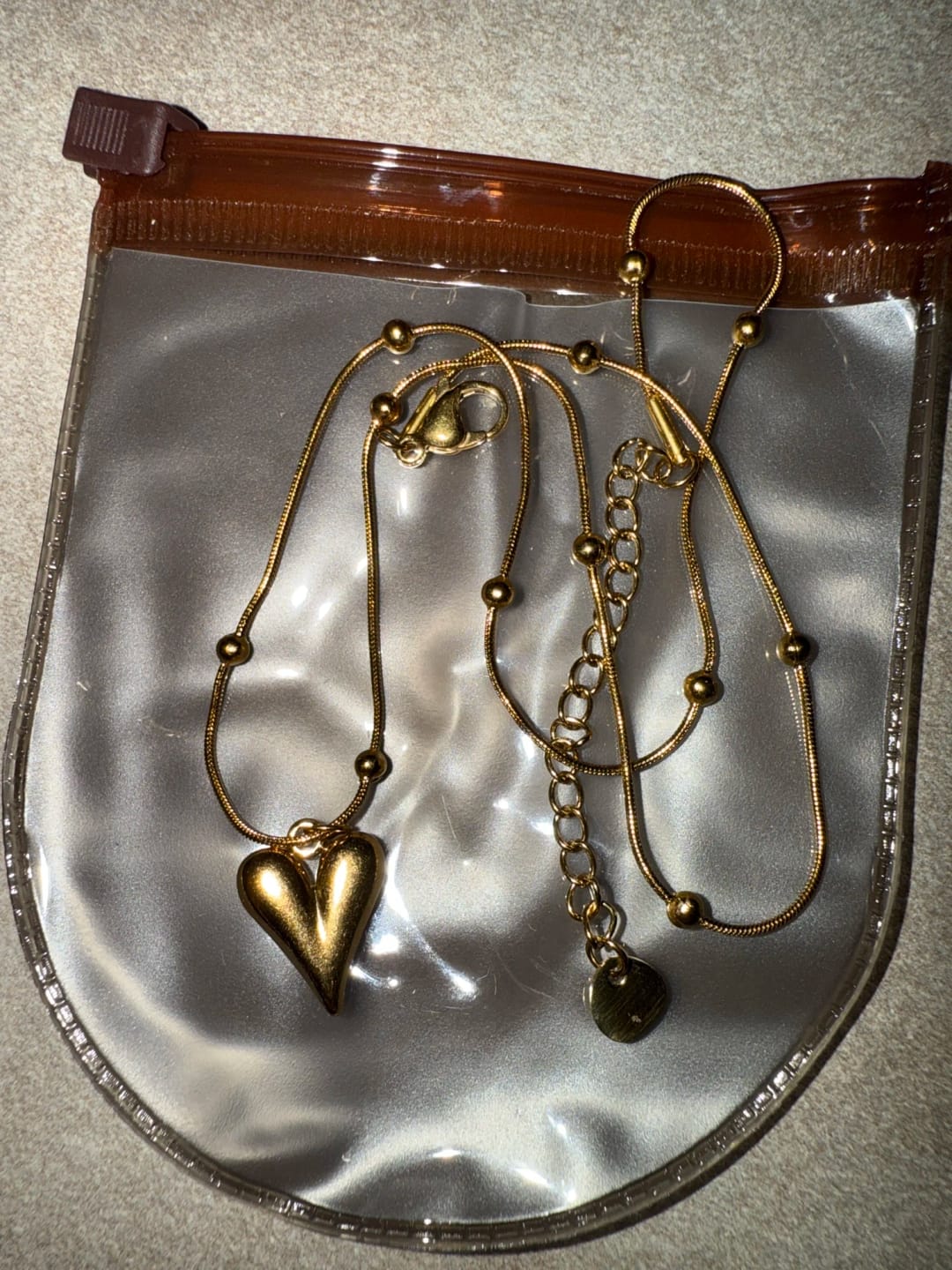 Customer photo review of Serene Heart Stainless Choker