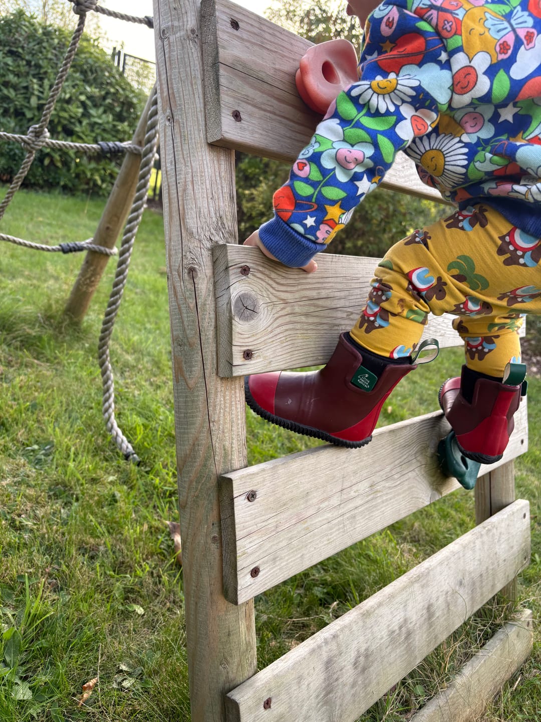 Customer photo review of Plum Lined Natural Rubber Ankle Rain Boots