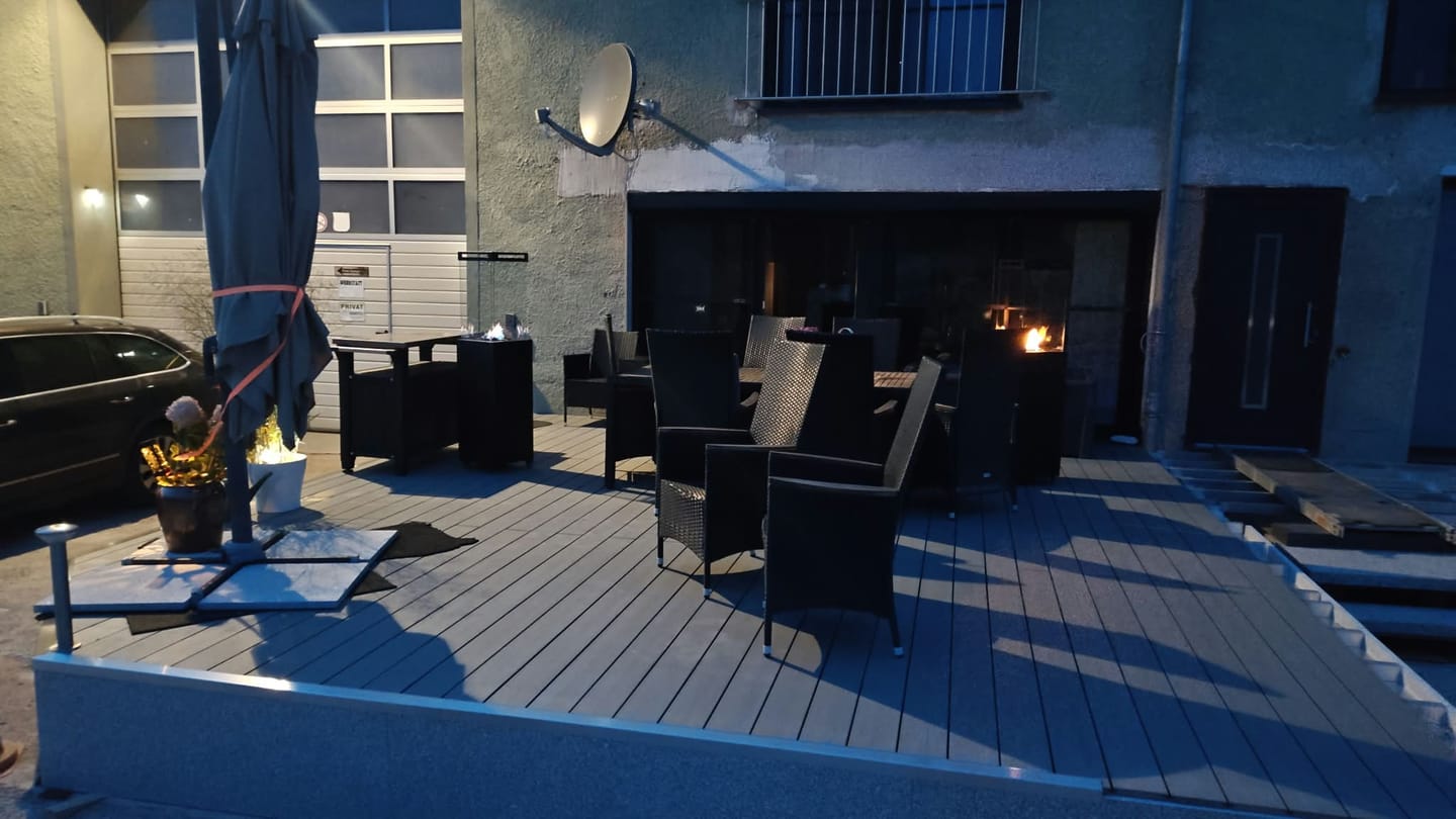 Customer photo review of Gartenzeit® Gas-Terrassenheizer mit Glaszylinder inkl. Abdeckung