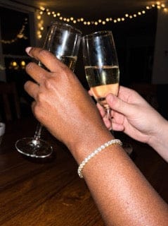 Customer photo review of Moissanite Tennis Bracelet - 3mm