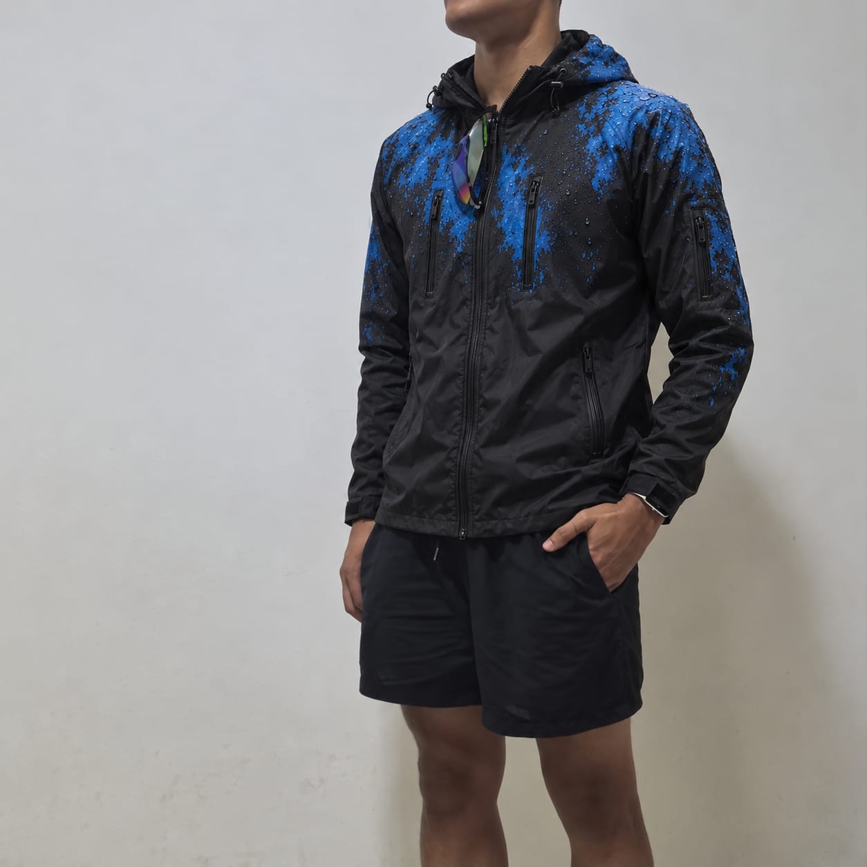 Customer photo review of Unisex Regenjacke, die im Regen die Farbe wechselt