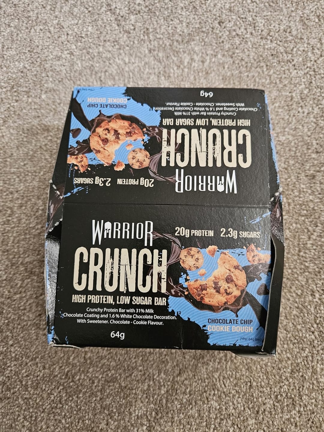 Customer photo review of Warrior Crunch Protein Bars 12 x 64g